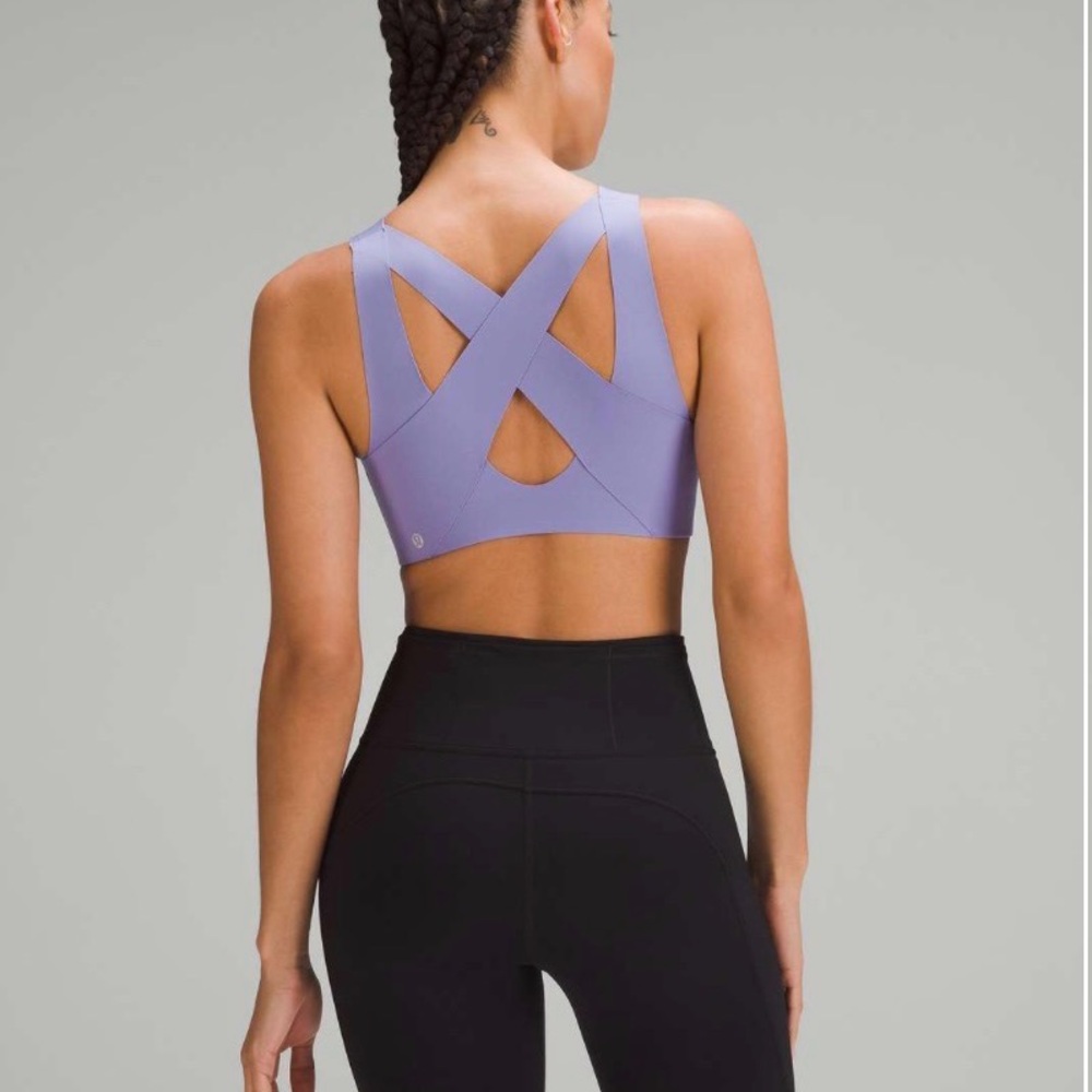 NWOT Lululemon Enlite Zip Front High Support Bra size 32C Dark Lavender